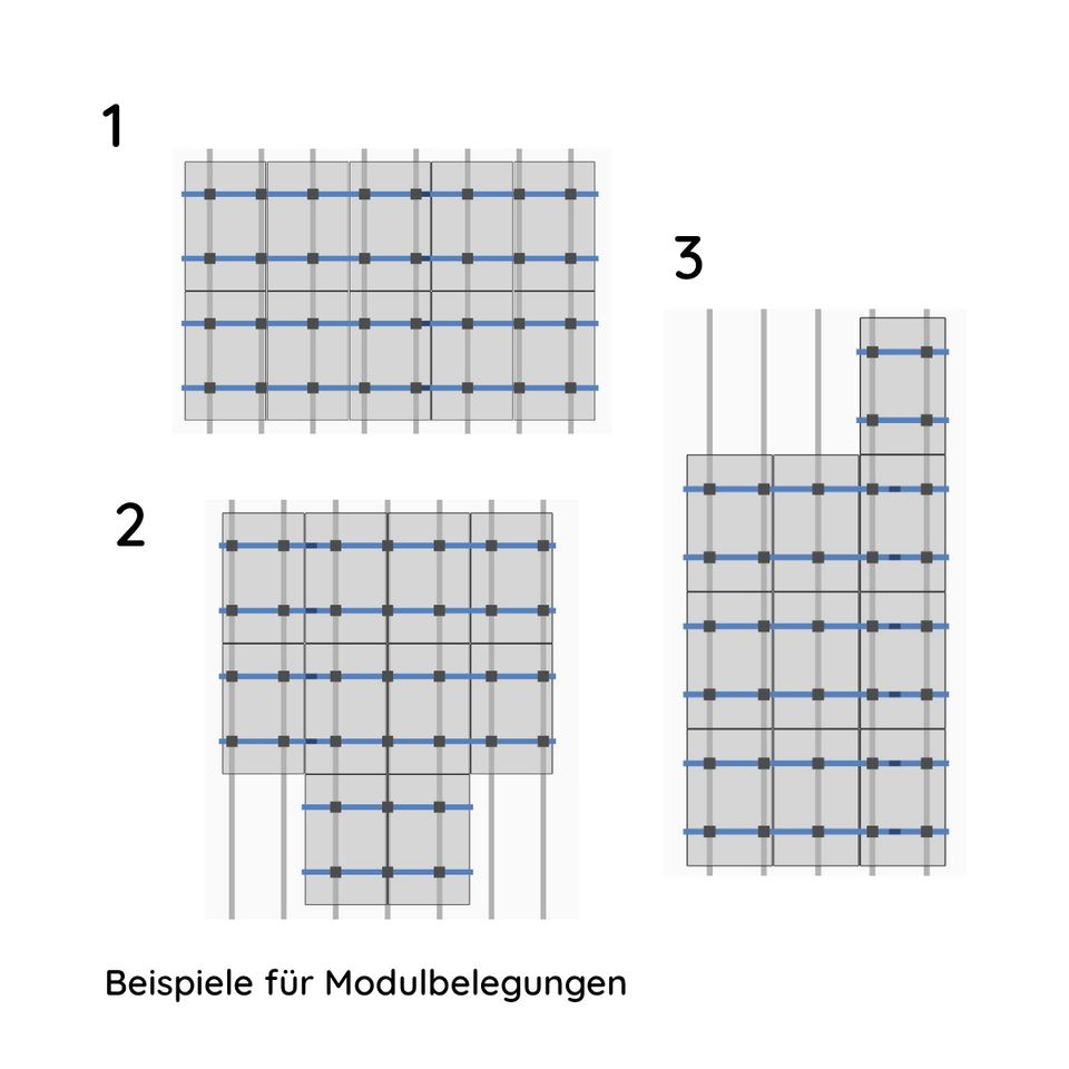 UK Paket für 10 Module von K2, SingleRail, Schrägdach, 1-lagig in Braunschweig