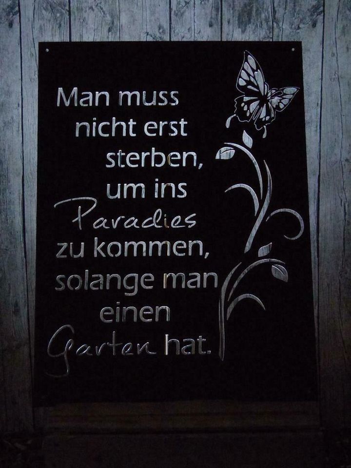 Spruchtafel, Stahl Edelrost Familie Zuhause in Asendorf (bei Bruchhausen-Vilsen)