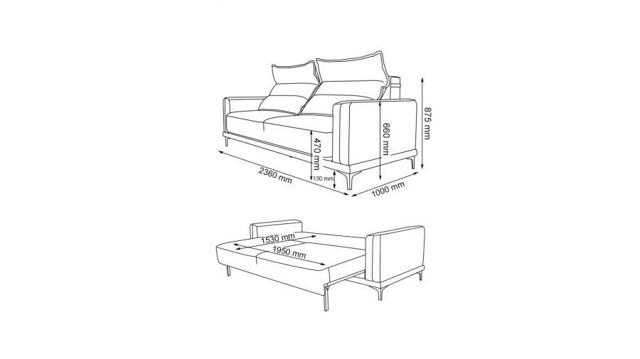 Sofa Caprioli mit Schlaffunktion. Konstanta Möbelhaus in Magdeburg