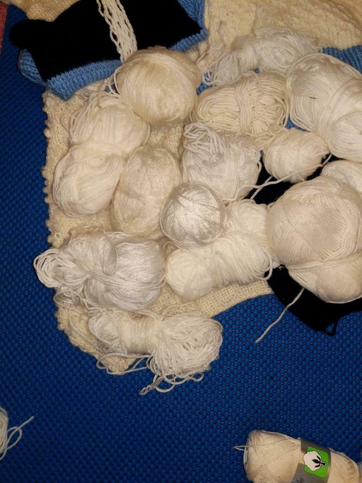 1,2 kg Wolle Reste Konvolut  basteln Kindergarten in Rosengarten