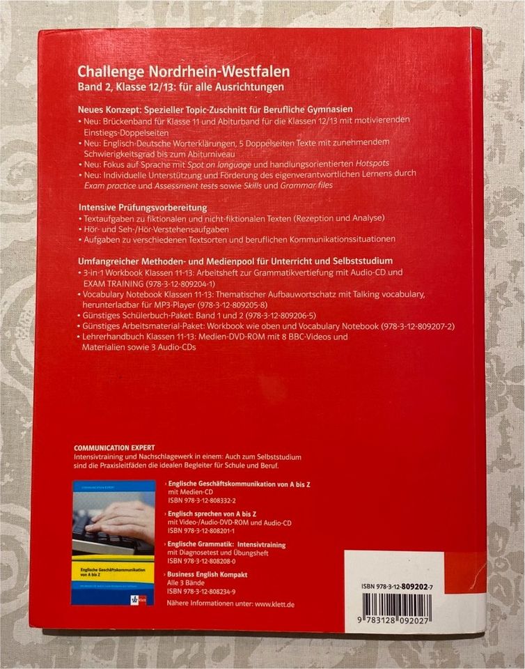 Challenge NRW Kl.12/13 English Gymnasium Schulbuch 9783128092027 in Krefeld