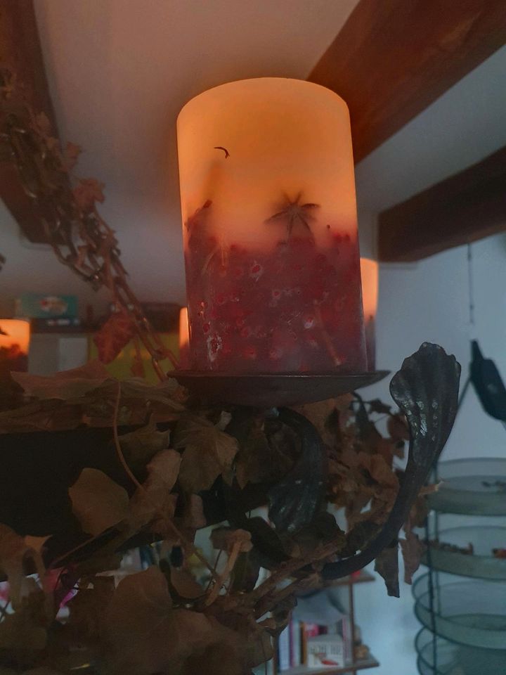 Leuchter Rustikal Unikat in Moos