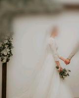 Brautkleid in ivory mit Spitzenärmeln, Gr. 36 Niedersachsen - Ankum Vorschau