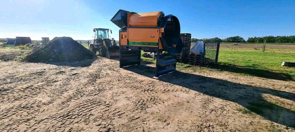 Trommel-Siebanlage Mieten, Siebarbeiten, Boden sieben in Groß Kreutz