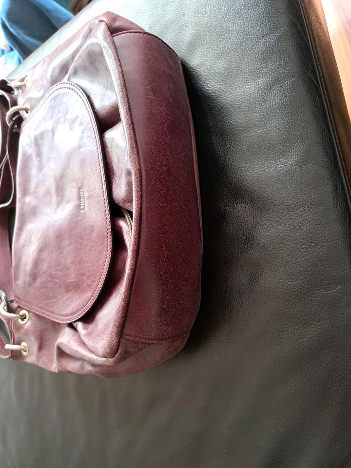 Cinque Lederhandtasche rotbraun vintage in Düsseldorf