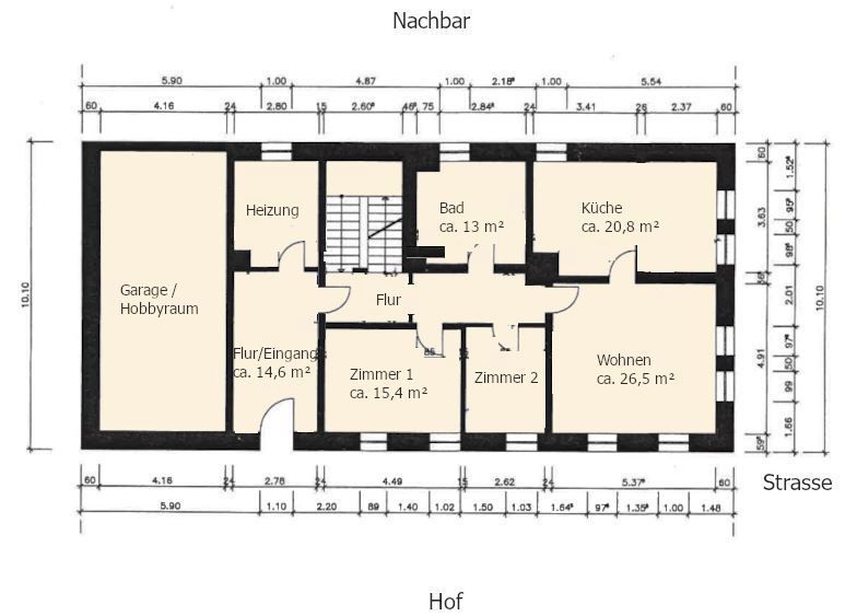 Dreiseitenhof mit viel Potenzial - 2 ETWs mit je 110 m² bereits saniert! Pellet-Heizung von 2015! in Borna