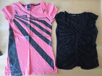 2 Shirts: BENCH lachsrot schwarz Streif HALLHUBER gerafft in S 38 Hessen - Dieburg Vorschau