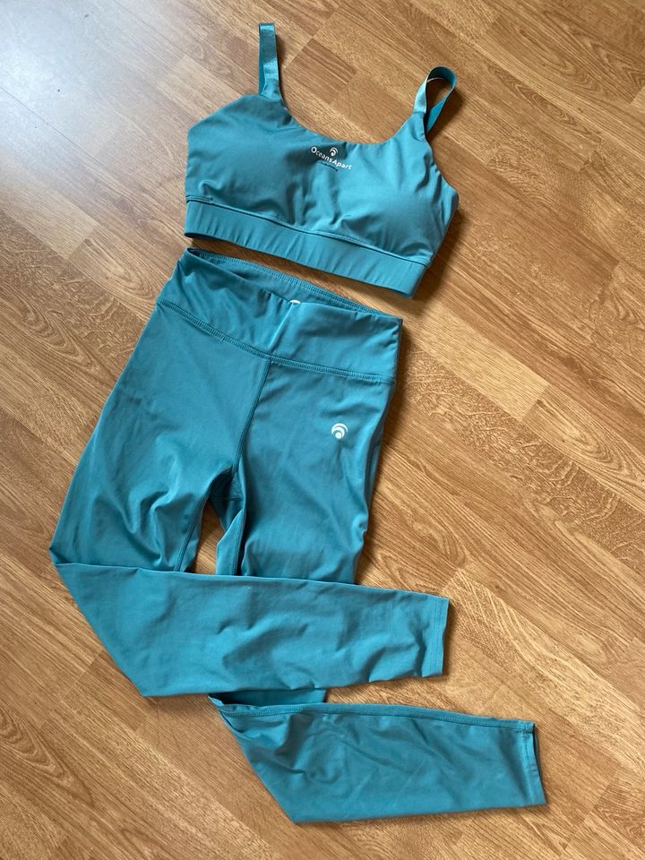 Oceans Apart Set Soho Pant Palm Green & Bh, Gr. S -NEU- in Marl