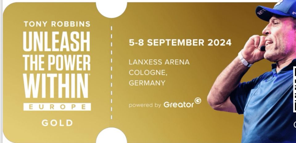 Toni Robbins Tour Unleash Gold Tickets 2Stck in Falkensee