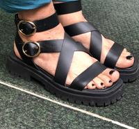 Sandalen Sandaletten high KMB Leder schwarz München - Ludwigsvorstadt-Isarvorstadt Vorschau