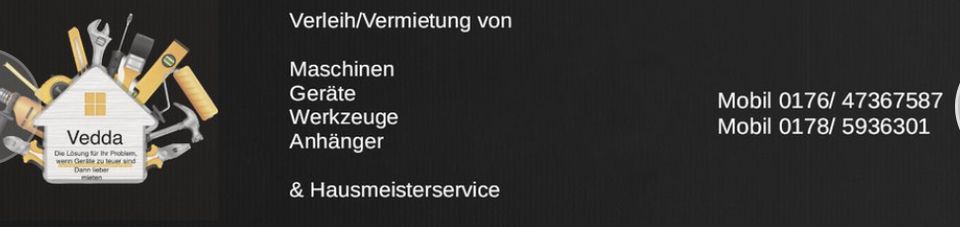 Hausmeisterservice & Maschinen/Geräte/Werkzeuge ‼️ Vermietung in Oberhausen