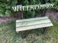 grüne Gartenbank "Willkommen"/ Dekoration Brandenburg - Storkow (Mark) Vorschau
