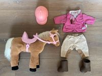 BABY born Pferd mit Zaumzeug und Reiteroutfit Düsseldorf - Bilk Vorschau