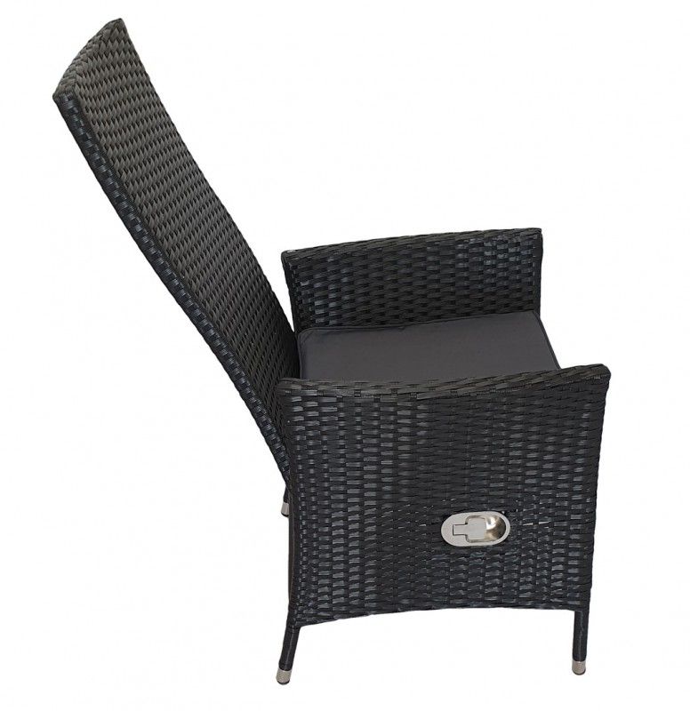 2 Hochlehner Polyrattan Sessel TJORBEN in Schwarz, 2-er Set in Harsum