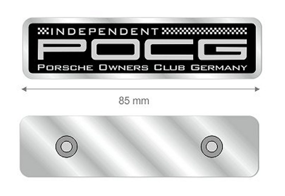 POCG - Porsche Owners Club Germany Metallplakette 911 964 993 ✅ in Neu-Isenburg