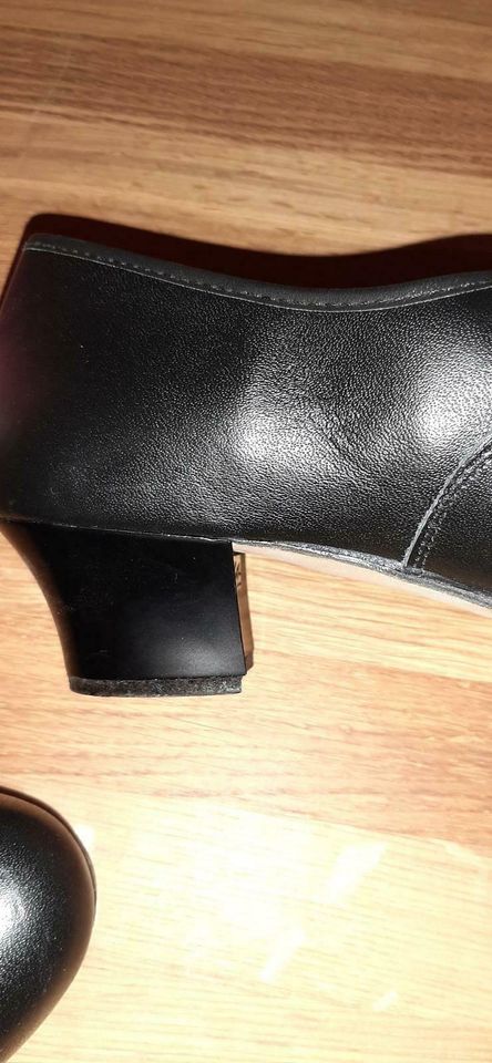 Stepptanzschuhe Damen schwarz Leder Katz 7,5 - 41 in München