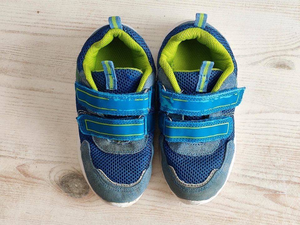 Bama Sneaker 26 Turnschuhe Halbschuhe Sportschuhe Junge blau grün in Uhlstädt-Kirchhasel