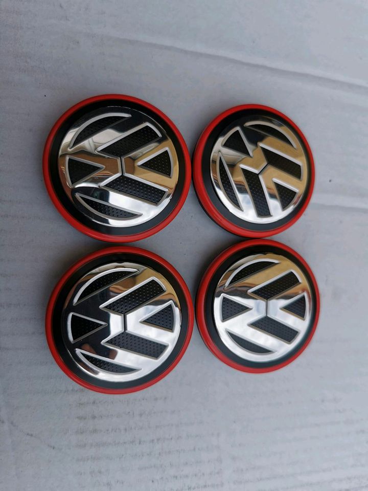 4x neu Radschrauben Deckel vw red line golf gti in Philippsburg