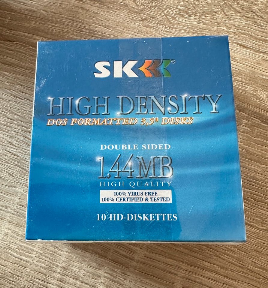 10er Pack SK High Density DOS Formatted 3,5“ Disks 1,44 MB in OVP in Castrop-Rauxel