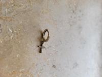 Ohrring/Piercingring Kreuz mit hellen Steinen, Punze AGB 808 Nordrhein-Westfalen - Herne Vorschau