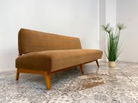 WMK Minimalistisches und sehr gut erhaltenes Mid-Century Sofa mit schlichtem Originalbezug & und bequemen Federkernsitz # Couch 3-Sitzer Liege Daybed Schlafsofa Schlafcouch Vintage Retro 50er 60er Friedrichshain-Kreuzberg - Friedrichshain Vorschau