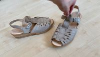 Bequeme Damen Sandalen Beige mit niedrigem Keilabsatz Thüringen - Schimberg Vorschau