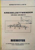 Ersatzteilliste Niemeyer Kreiselzettwender HR462 HR462-D  1978 Nordrhein-Westfalen - Everswinkel Vorschau