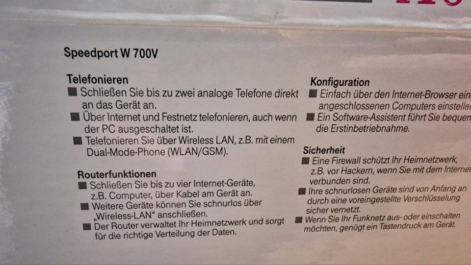 Router Speedport W700v *Neuwertig* in Marxzell