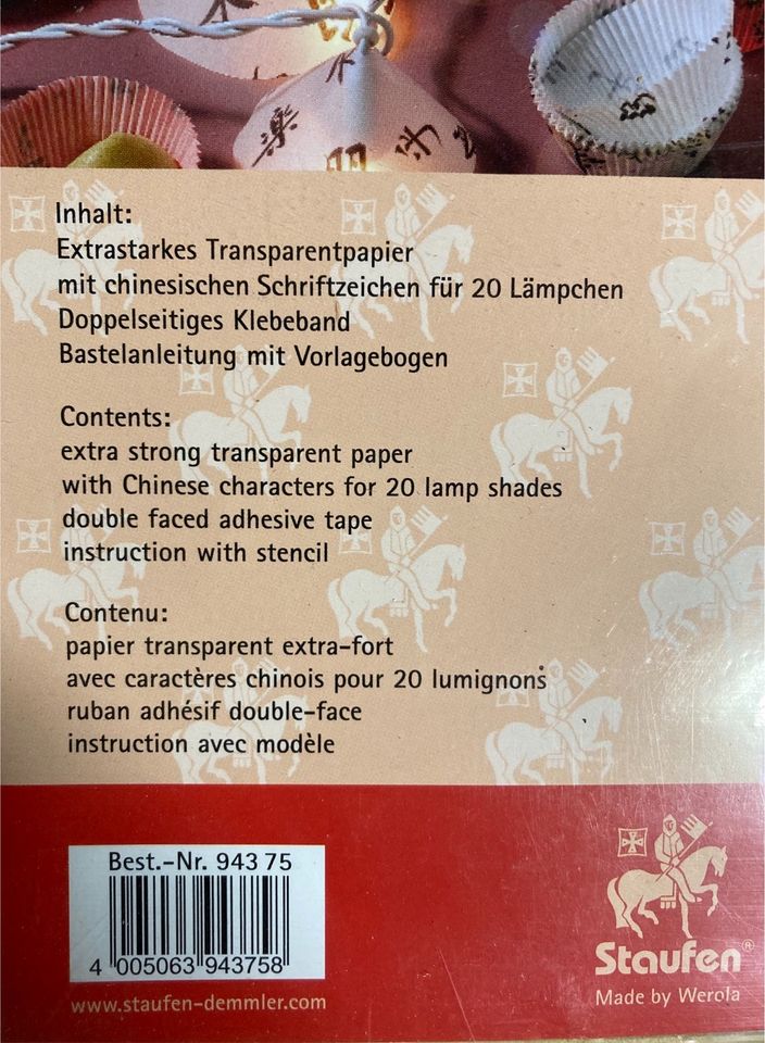 Kreativ-Set Lichterketten-Schirmchen „China“ in Leipzig