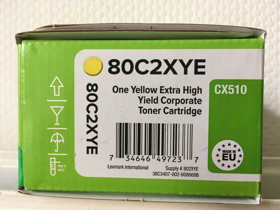 Lexmark Original Toner 80C2XYE Gelb, für CX-510, OVP, UVP 159 € in Winsen (Aller)