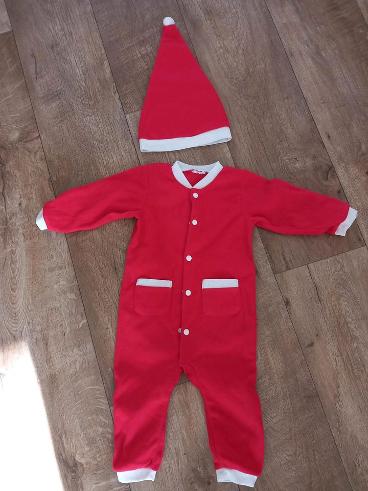 Baby Weihnachtsmann Anzug / Overall/ Kostüm, Größe 74 in Potsdam