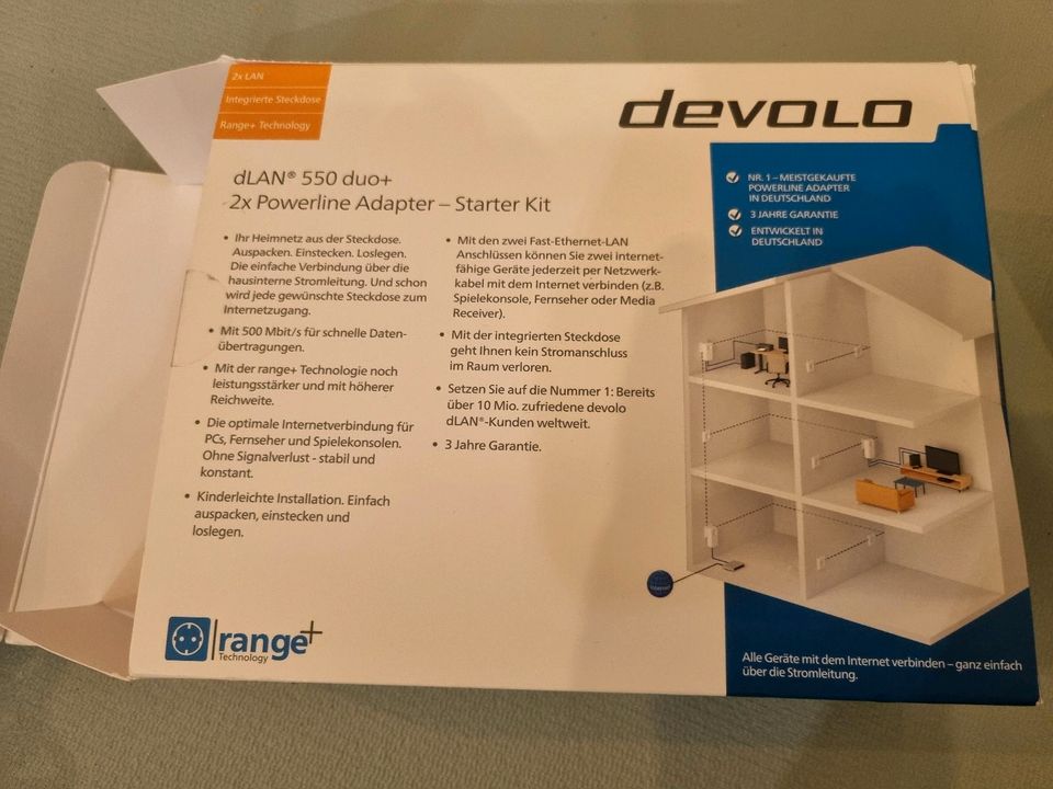 Devolo Powerline Lan dlan 550 duo+ Starter Kit / Internet in Karlsruhe