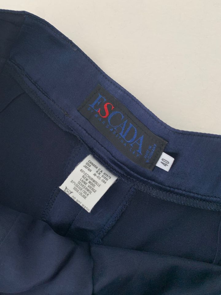 Wunderschöne ESCADA Hose blau Wolle Seide festlich 38 40 in Hamburg