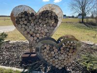 Blechherz mit Holzständer für den Garten - kleines Herz Bayern - Holzgünz Vorschau