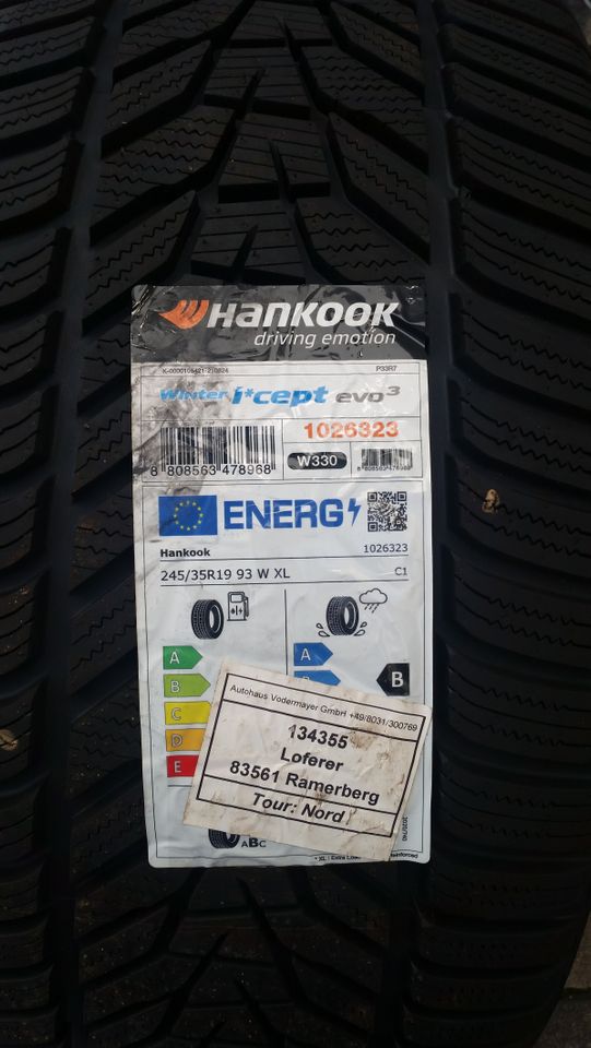 1x Hankook Winter I*icept evo3 NEU! 245/35 R19 93W XL in Scheyern