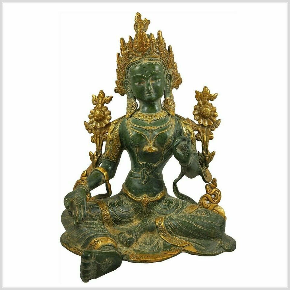 Grüne Tara - dunkelantikgrün 7,5kg 42,5cm Buddha Buddhismus in Stuttgart