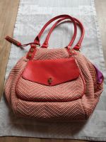 Handtasche Stoff rot/beige Bayern - Ronsberg Vorschau