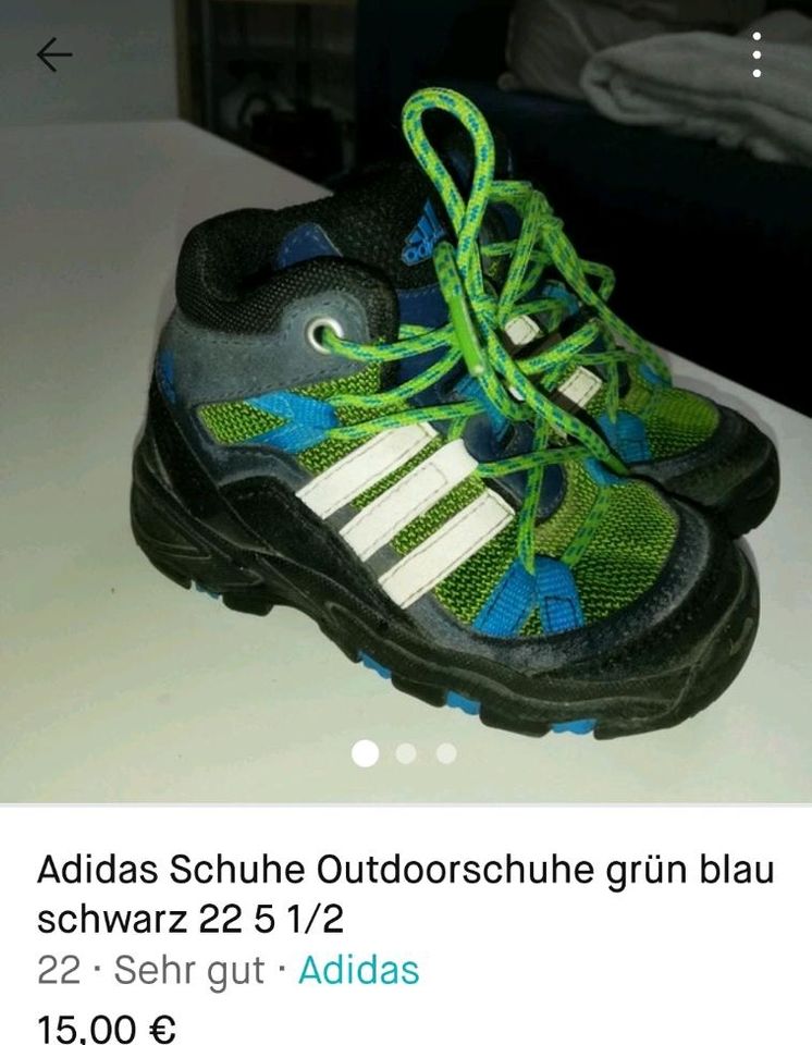 Adidas Outdoorschuhe Gr. 22 5 1/2 Schuhe Goretex Wasserdicht in Bergatreute