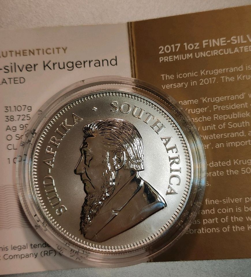 Krügerrand 1 oz Silber aus 2017 in Flensburg