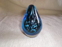 Paperweight Briefbeschwerer HÜBSCH oval Glas Blau mehrfarbig Bayern - Wiesenfelden Vorschau