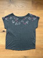 T-Shirt mit Blumen, grau, Gr. 38 Baden-Württemberg - Boxberg Vorschau