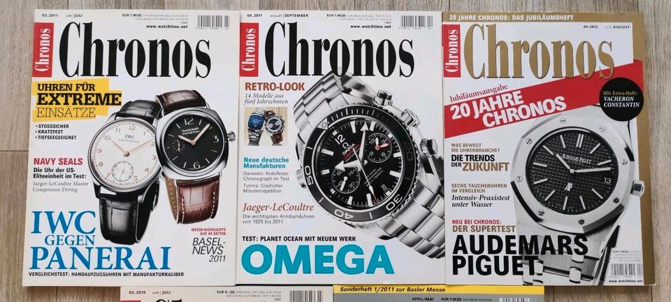 Chronos Magazin Armbanduhren Rolex,IWC,Omega,Patek Philippe,Paner in Berlin