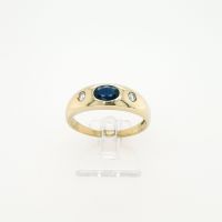 Unisex Bandring Gelbgold 585/14kt  Saphir Brillant Gr. 60 Schleswig-Holstein - Flensburg Vorschau