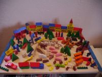 Holzspielzeug, DDR, Häuser, Tiere, Bäume, Figuren 155 Teile ! Bayern - Mindelheim Vorschau