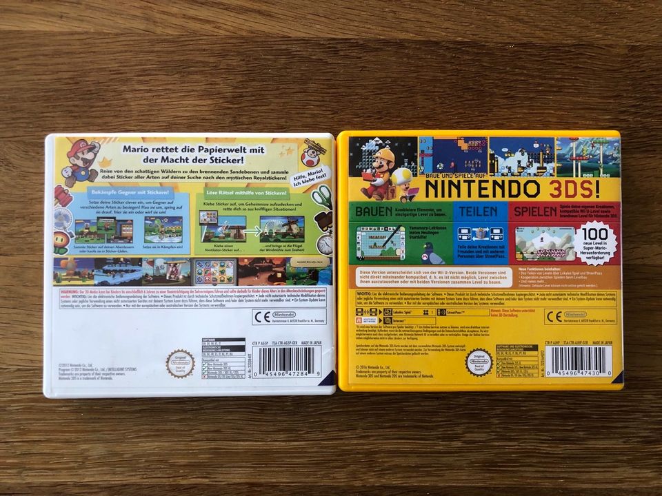 Nintendo 3Ds, Paper Mario Sticker Star, Super Mario Maker 3Ds in Achern