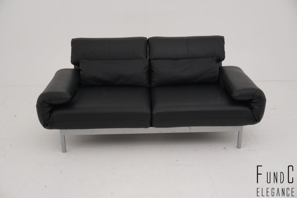 Rolf Benz Plura 380 Relaxsofa Couch Sofa Leder schwarz in Unna