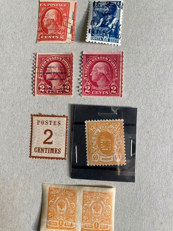 Briefmarken aus Deutschland, den USA, Luxemburg und der UdSSR in München