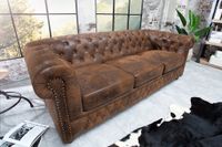 Chesterfield 3er Sofa 205cm antik braun Couch mit Knopfheftung und Federkern Riess-Ambiente Kreis Pinneberg - Halstenbek Vorschau