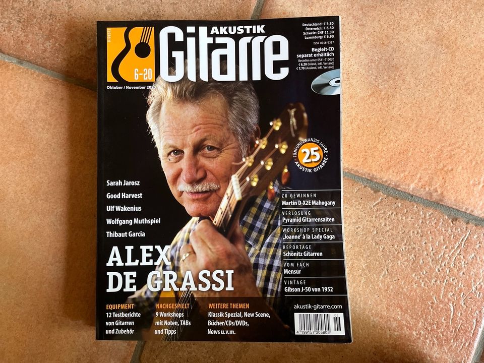 Akustik Gitarre, 1/20-6/20, Zeitschrift Akustik Gitarre in Fintel