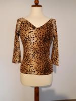 Leopardenmuster Top mit V-Ausschnitt  braun Orange Beige Bayern - Augsburg Vorschau
